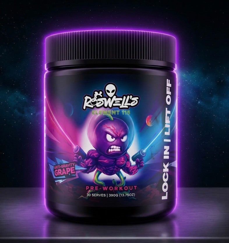 Element 115 Pre-Workout. Anti Gravity Grape flavour – Roswell's